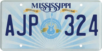 MS license plate AJP324