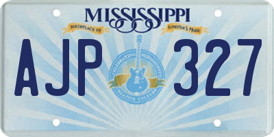 MS license plate AJP327