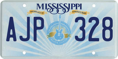 MS license plate AJP328
