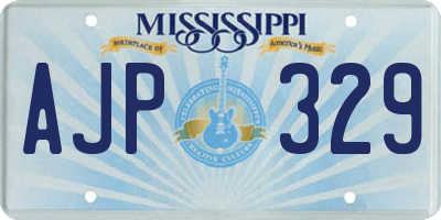MS license plate AJP329