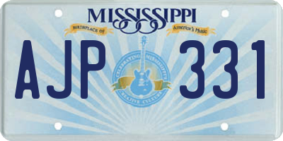 MS license plate AJP331