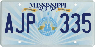 MS license plate AJP335