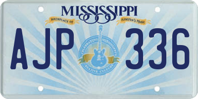 MS license plate AJP336