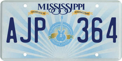 MS license plate AJP364