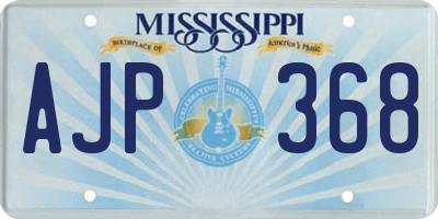 MS license plate AJP368