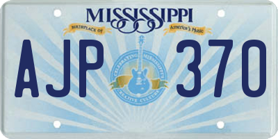 MS license plate AJP370