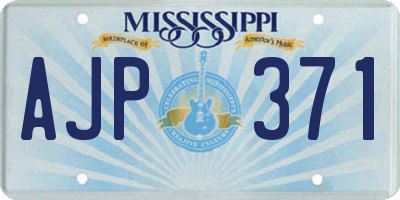 MS license plate AJP371