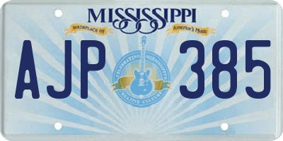 MS license plate AJP385