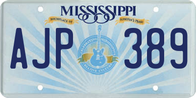 MS license plate AJP389
