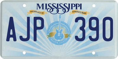 MS license plate AJP390
