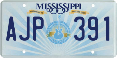 MS license plate AJP391
