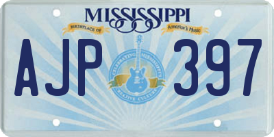 MS license plate AJP397
