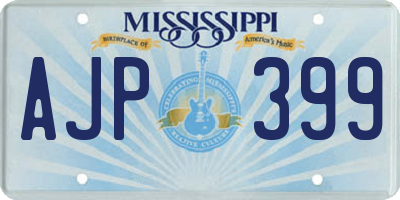 MS license plate AJP399