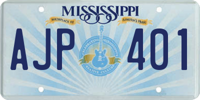 MS license plate AJP401