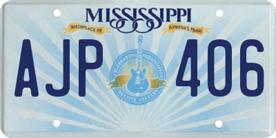 MS license plate AJP406