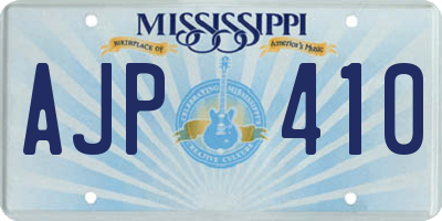 MS license plate AJP410