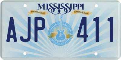 MS license plate AJP411