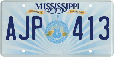 MS license plate AJP413