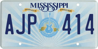 MS license plate AJP414
