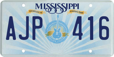 MS license plate AJP416