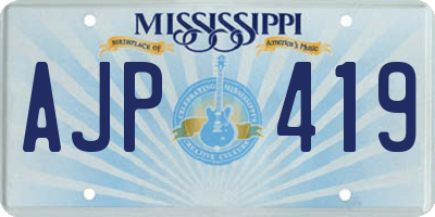 MS license plate AJP419