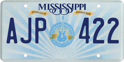MS license plate AJP422