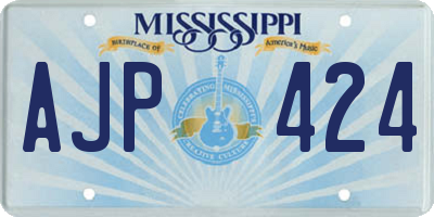 MS license plate AJP424