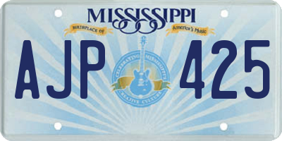 MS license plate AJP425
