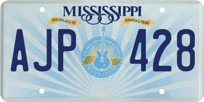 MS license plate AJP428