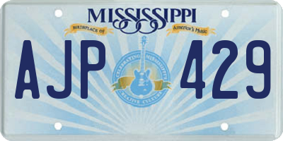MS license plate AJP429