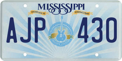 MS license plate AJP430