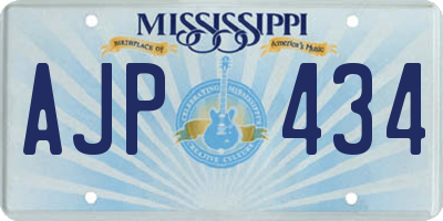 MS license plate AJP434