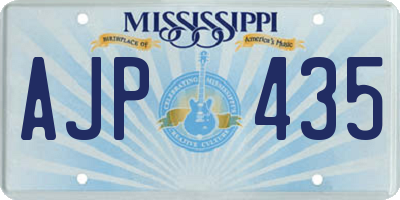 MS license plate AJP435