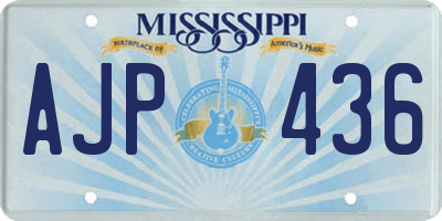 MS license plate AJP436