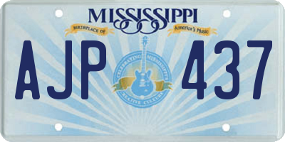 MS license plate AJP437