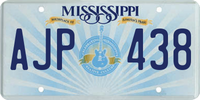 MS license plate AJP438