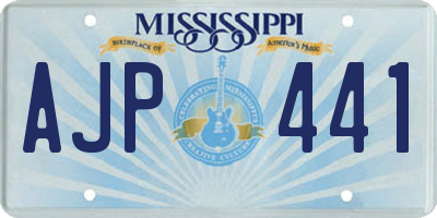 MS license plate AJP441