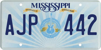 MS license plate AJP442