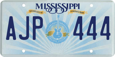 MS license plate AJP444