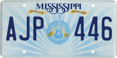 MS license plate AJP446
