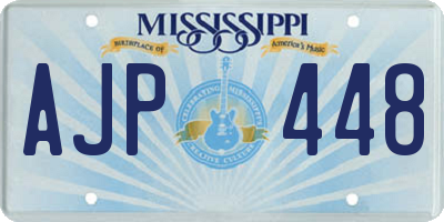 MS license plate AJP448
