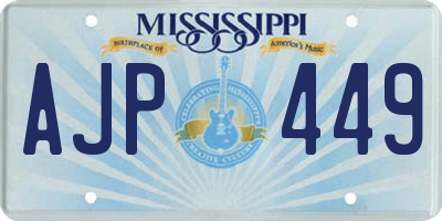 MS license plate AJP449
