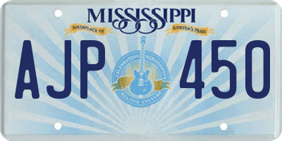 MS license plate AJP450