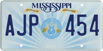 MS license plate AJP454