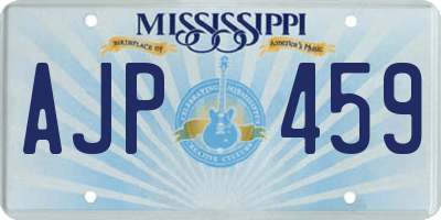 MS license plate AJP459
