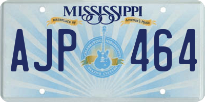 MS license plate AJP464