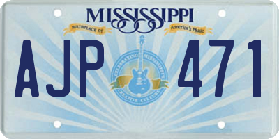 MS license plate AJP471