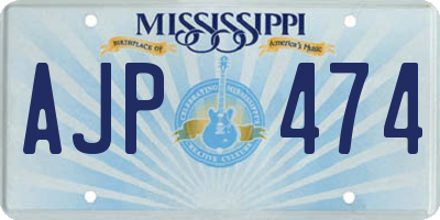 MS license plate AJP474