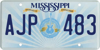 MS license plate AJP483
