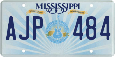 MS license plate AJP484